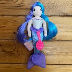 NWT Douglas Aqua and Purple Mermaid Plush Doll 12"
